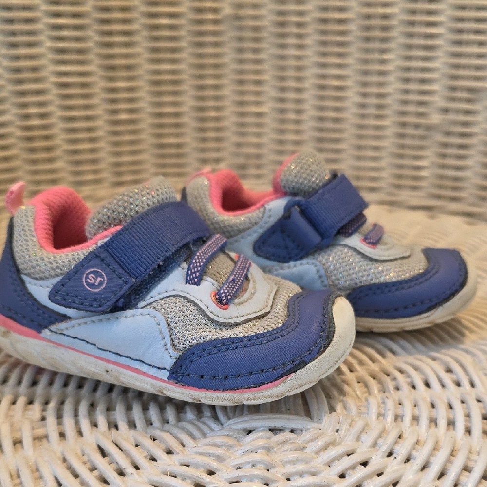 Stride Rite Blue and Pink Kids Sneakers